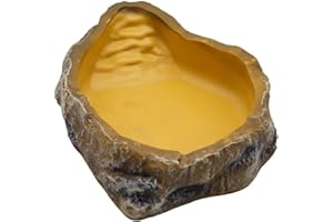 MUYYIKA Ciotola dell'acqua per terrario, accessorio per tartarughe, per rettili, ciotola per acqua, ciotola per terrario, ciotola per acqua, ciotola, accessorio per serpente, tartaruga, geco