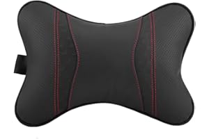 ‎KEENSO Keenso Auto Kopfstütze Nackenkissen Autozubehör Leder Autokissen Sitz Kopfstütze Nackenkissen Auflage Unterstützung