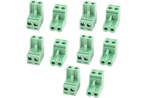 UXCELL sourcing map 10uds KF2EDG 2P 5,08mm Conector Hembra Bloques de Terminal Enchufable