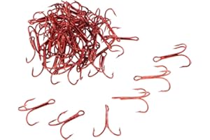 B BLESIYA 50pcs Anzuelo Triple de Pesca Tamaños de 1/0# 2# 4# 6# 8# 10# 14# Aparejo de Línea Profesional - 14#