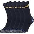 Goodyear Workwear GYSCK004 Heavy Duty Padded Heel Toe Contrast Work Socks Black, One Size (UK 6-11) (EU 39-46), Pack of 5