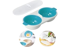 BERFGT Microwave Egg Poachers, Draining Egg Boiler,Eggs Poacher Cup, Mold Eggs Poacher Cup, for Ovens Breakfast Cooking Kitchen Steamed Poached Egg Gadget