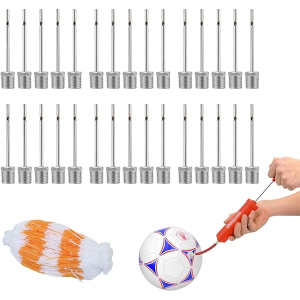 Aghi Per Gonfiare Palloni - 30 Pezzi Con Rete, Per Calcio, Basket E Pallavolo