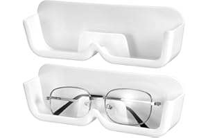 WatDenyFine Brillenhalter Wand Selbstklebend, Sunglass Holder Brillenaufbewahrung Auto Brillenhalter für Auto Sonnenbrillen Aufbewahrung Sonnenbrillenhalter Brillenbox Sonnenbrillen Organizer (Weiß)