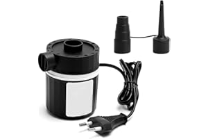 TNSLAND Pompe à Air Électrique avec 2 Buses, 2 en 1 Gonflage et Dégonflage, Gonfleur Matelas Gonflable sans Fil, Gonfleur Electrique pour Matelas de Camping Bateau Pneumatique Sacs sous Vide Bouées