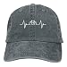 Produktbild 2018 Adult Fashion Cotton Denim Baseball Cap Bike Heartbeat 1 Classic Dad Hat Adjustable Plain Cap