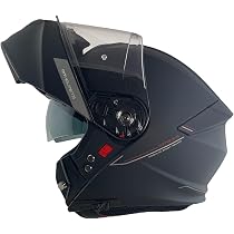 MT Helmet Genesis Klapphelm – Größe XL (61/62), Mattschwarz, ECE 22.06 & DOT, Doppeltes Visier
