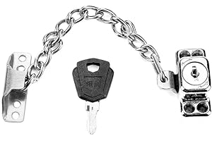 MLMLH Cadena de seguridad para ventanas - Cerradura de cadena de puerta de acero inoxidable Cerradura de pestillo antirrobo antirrobo para puerta de seguridad de ventanas abatibles