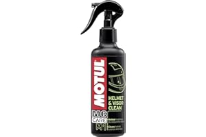 Motul - Spray Nettoyant Extérieur Casque et Visière Moto - Brillance Sans Traces - Action Anti-Insecte - Formule Neutre et Non Agressive - MC Care Helmet & Visor Clean M1-250 ml