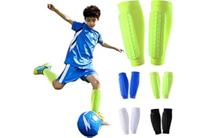 Shyllin 1 Paire de protège Tibia Foot Enfant, Shin Pads Respirants et Anti-Chocs pour garçons et Filles, idéals pour Le Football, Le Basketball, Le Cyclisme et l’Escalade