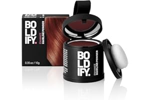 Boldify Ansatzpuder Instant Streuhaar mit 48-Stunden-Formel für Haar | Haarpuder für Ausbesserung der Wurzeln für dünner werdendes Haar, kahle Stellen und graue Haarwurzeln (Dunkles Kastanienbraun)