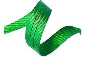 FIP CENTER Cinghia di sollevamento in poliestere al metro, resistenza 9 tonnellate, larghezza 60 mm, con 2 reti nere su 1 lato, venduto in rotolo (25 m)