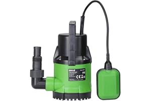 Bakaji Pompa Immersione Elettropompa Sommersa Acque Chiare Potenza 250W Portata 5000L/h Profondità Massima 7 Metri con Fondo Piatto Maniglia per il Trasporto e Cavo 10 metri