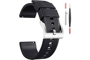 HEMSUT H Hemsut Silicone Watch Bands, 18mm 20mm 22mm Quick Release Rubber Watch Strap for Men Women Soft Replacement, 10 Colors for Choose