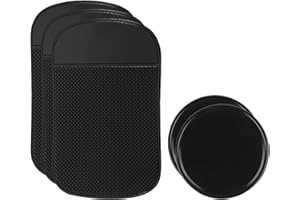 TIANNAIT Set of 5 car anti-slip mats, silicone car pad adhesive pads, self-adhesive car dashboard anti-slip pad, car interior anti-slip stickers, for mobile phones, keys, etc