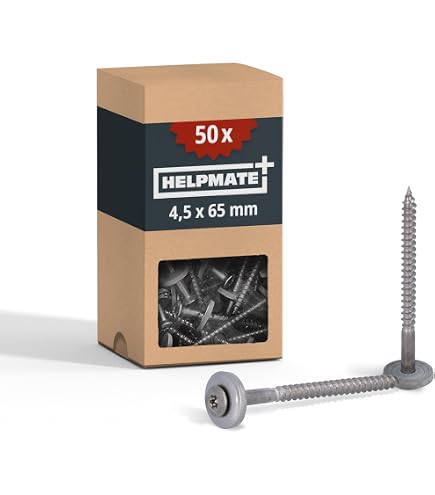 Tornillos De Fontanería SCREW REBEL - Acero Inoxidable A2, Arandela EPDM 15 Mm, Tamaño 4.5 X 25 Mm - Paquete De 25 Unidades