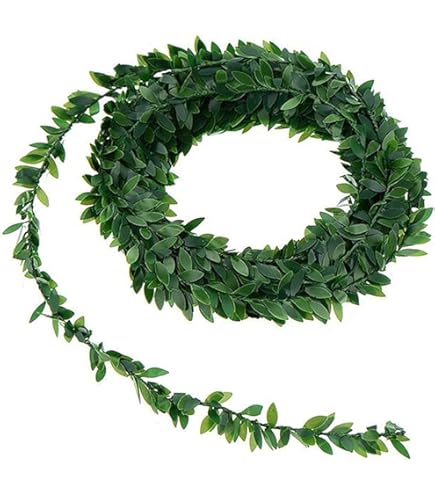 Ghirlanda Edera Artificiale 12 Pezzi - Decorazione Verde Per Matrimoni, Feste, Casa, Con Foglie Realistiche - Foto 3