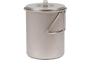 Snow Peak Set da Cucina in Titanio Mini Solo Combo in Titanio, Ultraleggero e Compatto per Campeggio e Zaino in Spalla, Argento, pentola: 10,8 x 13 cm, Tazza: 10,9 x 7,1 cm, stivato: 11 x 13 cm