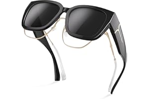 Wrimen überzieh sonnenbrille-Damen und Herren-Polarisiert Sonnenbrille über normale brille-Quadratisch überbrille-Groß Sonnenüberbrille für brillenträger-over glasses sunglasses-mit uv schutz
