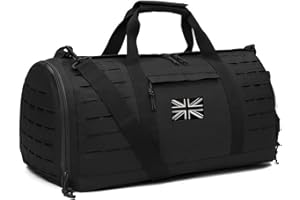 QT&QY 40L Military Tactical Duffle Bag for Men Sport Gym Fitness Tote Travel Training Workout with Shoe Compartment Football Weekender