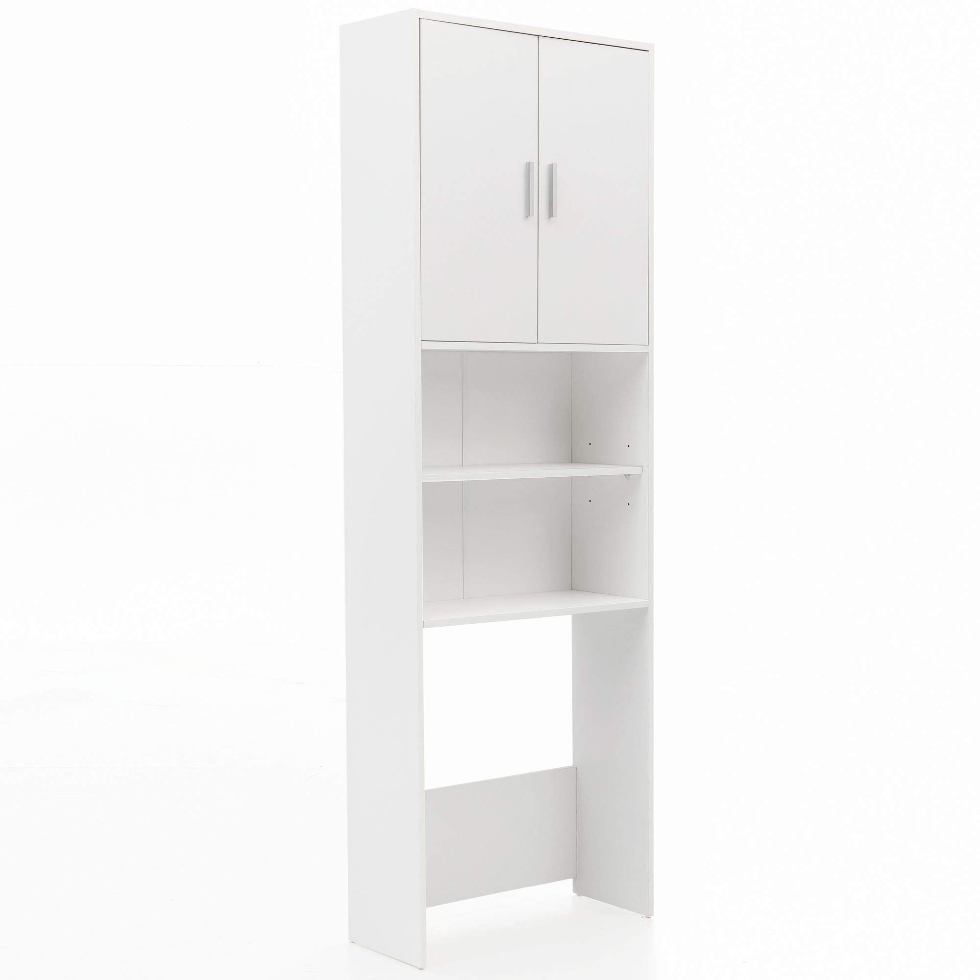 FineBuy-Waschmaschinenschrank-190-x-64-cm-Wei-Waschmaschinen-berbau-mit-2-Tren-Badregal-2-Ablagen-Hochschrank-Badezimmerschrank-ber-WCToilette