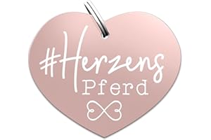 Soulhorse Marke Pferd Pony Hunde Glücksmarke Pferdemarke Gücksbringer Schutzengel Sattel Herz Trense Zaumzeug Vorderzeug Schlüsselanhänger Talisman für Tiere und Menschen (Rose, Herzenspferd)