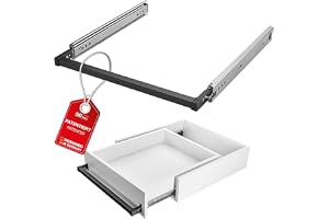 SOTECH VarioSlide patenterad lådskena komplett set KV2-100-H53-1200 EH 1200 mm upp till 100 kg enhandslåsning svart anodisera