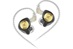 Yeabomy KZ edX Ultra HiFi Dynamic 3,5 mm Écouteurs Intra - Auriculaires Écouteurs Gaming filaires (avec Microphone, sans Microphone) Mise à Jour EDX Pro (Balk, No Mic)