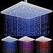 Produktbild XIHAA 3 Bunte Temperaturgeregelte LED Dusche, 12 Zoll Platz Top Spray Dusche Nach Wassertemperatur Farbwechsel Dusche