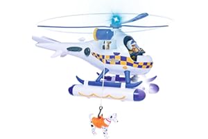 Simba 109252537 Fireman Sam Police Wallaby, with Sound, Blue Light, Searchlight, Winch, with Figure Rose and Dalmatian Radar, Sniffing, Accessories, from 3 Years