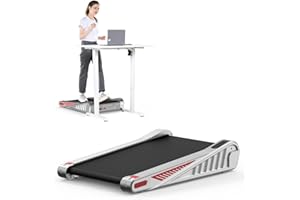 HomeFitnessCode Walking Pad 2.5HP, Under Desk Treadmill with 5% Incline, APP & Remote Control, LED Display Compact Fit for Home and Office,1-6KM/H