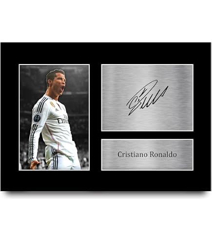 Tableau Photo Cristiano Ronaldo - Composition 3 Parties XXL Foot Real Madrid Portugal 97x62 Cm