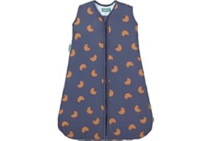 MOLIS & CO molis&co - Gigoteuse pour bébé - Gigoteuse Tog 2.5-100% Coton (certifiée Oeko-TEX) - Changement de Couche à accès à Zip Facile - Turbulette Hiver pour Bébé, Fille Garçon - Croissants (18-36 Mois)