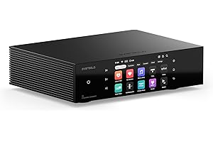 Eversolo T8 Trasporto Streamer Musicale con Telecomando | Doppi Orologi al Femtosecondo, Uscita con Isolamento Elettrico Totale & Streaming di TIDAL, Qobuz e Altro