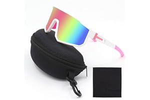 DHINCHANSAIB Lunette de Cyclisme Homme Femme, Lunette de Soleil Sport Polarisées, UV400 Lunette Vitesse, Vue HD Antidérapante Lunettes Rapides pour VTT Course à Vélo Course à Pied