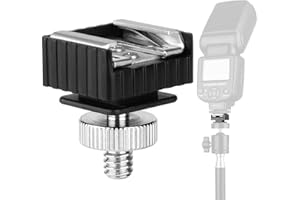 ANWENK Kamera Blitzschuh auf 1/10,2 cm-20 Stativ Schraube Adapter Blitzschuh Halterung für DSLR Kamera Rig (2 Stück), Flash Hot Shoe