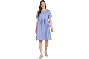 ZELENA Maternity Dresses for Women | Feeding Dresses for Women | Pregnancy Dresses for Women | Zipless Maternity Feeding Dres