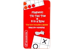 The Purple Cow PC36TGTIC 4 in A Row and Tic Tac Toe Magnetic Travel Game