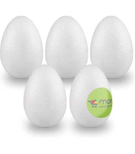 Rayher Œuf Polystyrène 2 Demi-Coquilles 30 Cm Blanc – Idéal Pour Décoration Pâques, Bricolage Créatif & Œuf Surprise