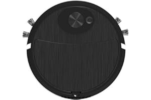 tinysiry Robot Aspirador, Robot de Barrido Limpiador Recargable con Inicio de una tecla, Mini Robot de Barrido Inteligente de súper succión para Limpieza del hogar Negro Un tamaño