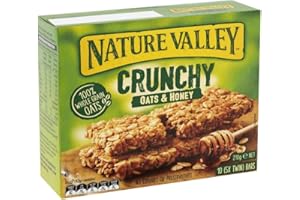 GENERICO Nature Valley® | Barrette Cereali Croccanti 100% Fiocchi d'Avena Integrale e Miele Senza Coloranti Ne Conservanti Prive di Lattosio Adatte ai Vegetariani - 1 x 210 Gram (10 barrette)