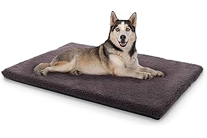 brunolie Luna - Couverture pour Chien, orthopédique, Respirante et Lavable, lit pour Chien, Mousse à mémoire de Forme, Taille L (100 x 70 x 5 cm) - Marron foncé
