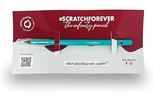 SCRATCH LOVER The Infinity Pencil – Matita con Punta perpetua Fino a 20000 m di Scrittura - per Scrivere e disegnare, 200 matite HB Normali (Turchese)