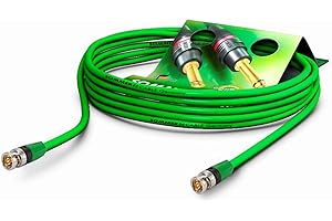 Sommer Cable Cable de conexión de vídeo 6G-SDI/4K SC-Vector 0.8/3.7, BNC/BNC NBNC75BLP9X NEUTRIK Verde (10 m)