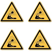 Avviso di lesioni alle mani: W024 – DIN EN ISO 7010 / ASR A1.3 – Adesivo: 2,5 cm, 12 pezzi
