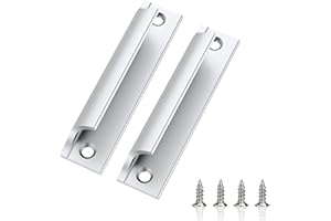 haierdidi Lot de 2 poignées de porte pour balcon en alliage d'aluminium - Poignées de porte coulissante - Poignées de porte de balcon, poignées de tiroir d'armoire, étagères et autres accessoires de