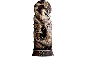BTRUELY Odin Figur,Odin Dekofigur Deko,Nordische GöTter Figuren Wikinger Deko Statue - Deko Skandinavisch Germanischer Gott Wodan,Nordische GöTter Weinschrank Shelt BüCherregal Skulptur Orament