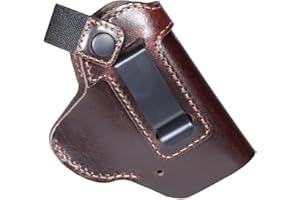MIOYOOW Étuis de Ceinture pour Pistolet Universel, Holster Dissimulé en Cuir pour Armes de Poing Airsoft