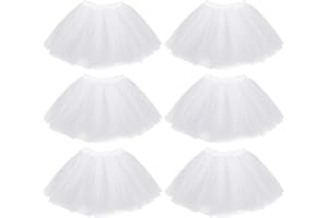 kilofly Ensemble de 6 tutu de ballet pour fille - Pour anniversaire, fête de princesse