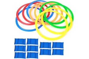 GONETRE 10 Piezas/Set de Entrenamiento Anillos de Velocidad de Agilidad, Aros de Agilidad, Anillos de Gimnasia Equipo de Entrenamiento Herramienta de Deporte Al Aire Libre para Niños
